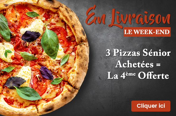 3 PIZZAS SENIOR ACHETEES = LA 4EME OFFERTE